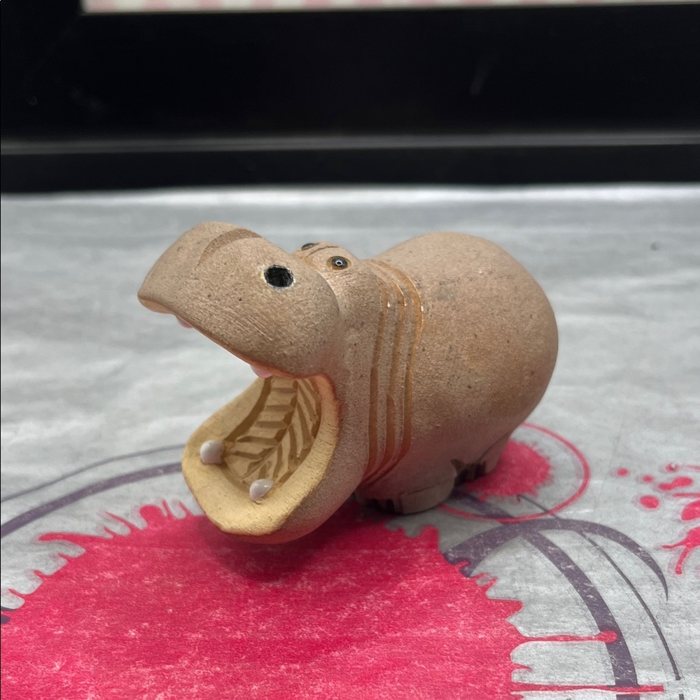 Artesania Rinconada  Hippo Figurine Uraguay GUC